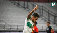 Gelandang Timnas Indonesia, Ricky Kambuaya usai mencetak gol ke gawang Timor Leste. (Maheswara Putra/Bola.com)