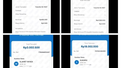 Bukti Transfer para Investor WPON